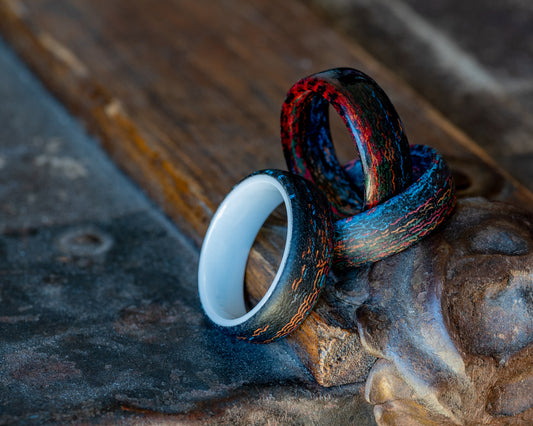 Handmade Micarta Ring - "Ugly-Plaid"