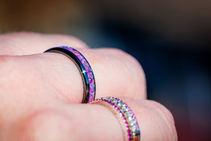 Customizable Handmade Opal Inlay Rings